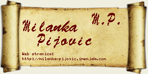 Milanka Pijović vizit kartica
